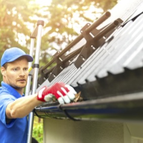 Dachrinnenreinigung-Fuerth-eine-Dachrinne-an-einem-Privathaus-2026